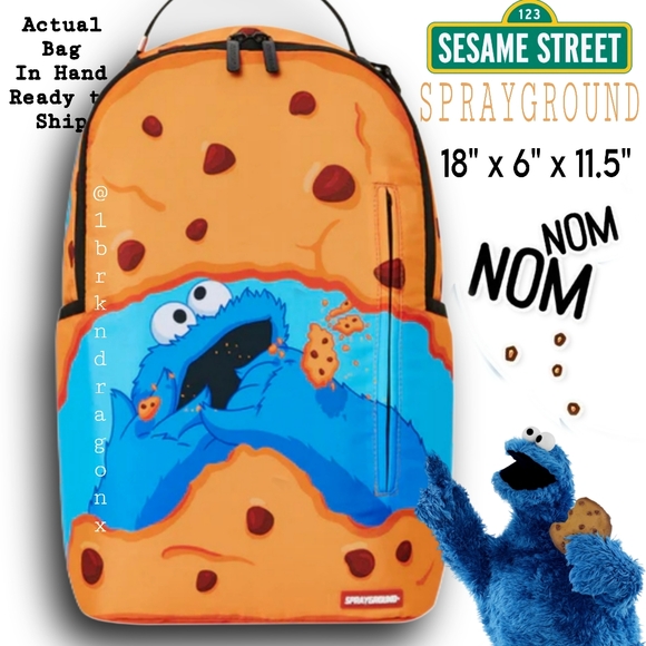 Sprayground Sesame Street Cookie Monster Snack Attack DLXSV Backpack Multicolor